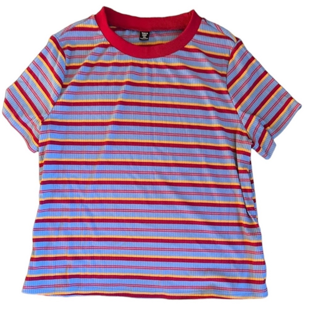 🌻5 for $25🌻 Shein Retro Style Striped Ribbed Tee NEVER WORN